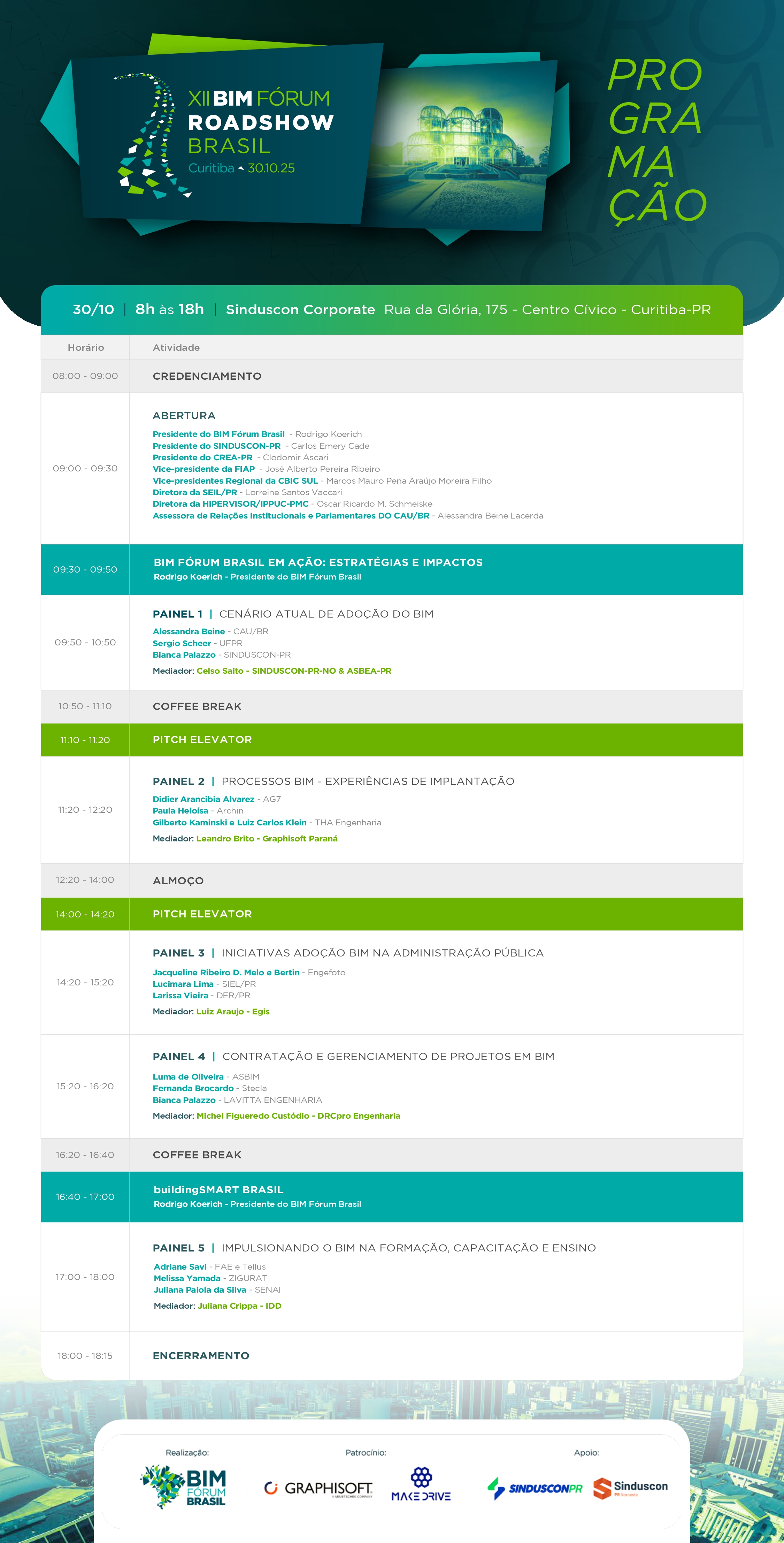 RoadShow Curitiba Programação