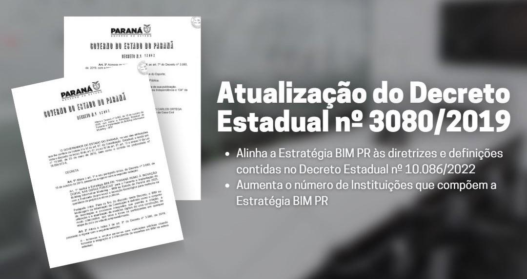 Atualização do Decreto Estadual nº 3080/2016